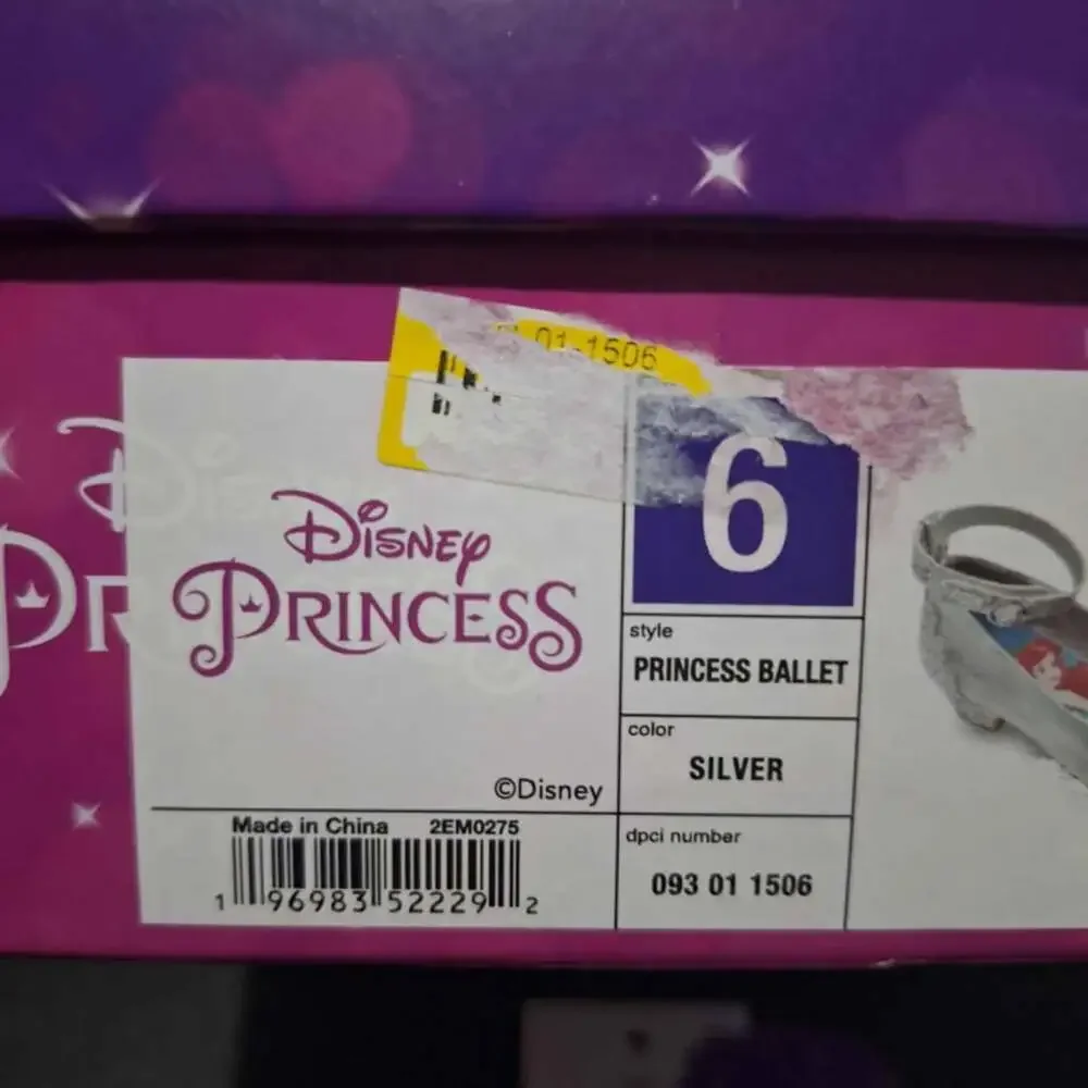 Disney Little Mermaid sz 6 Toddler Princess Ballet heel Shoes silver girl heels